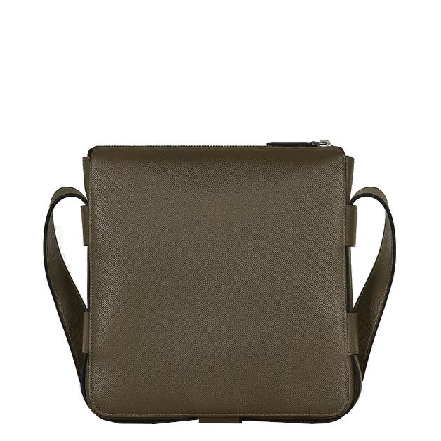 Sac bandoulière vertical en cuir Montblanc Sartorial Kaki