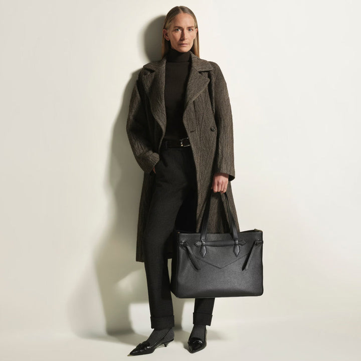 Sac cabas Montblanc horizontal Envelope Grainé Noir