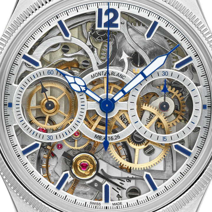 Montre Montblanc 1858 The Unveiled Secret Minerva Monopusher Chronograph Limited Edition - 58 pièces