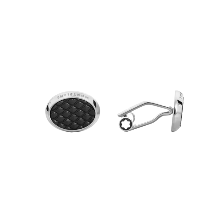 Boutons de manchetteMontblancBoutons de manchette ovales Montblanc Meisterstück avec Incrustation Géométrique en Laque