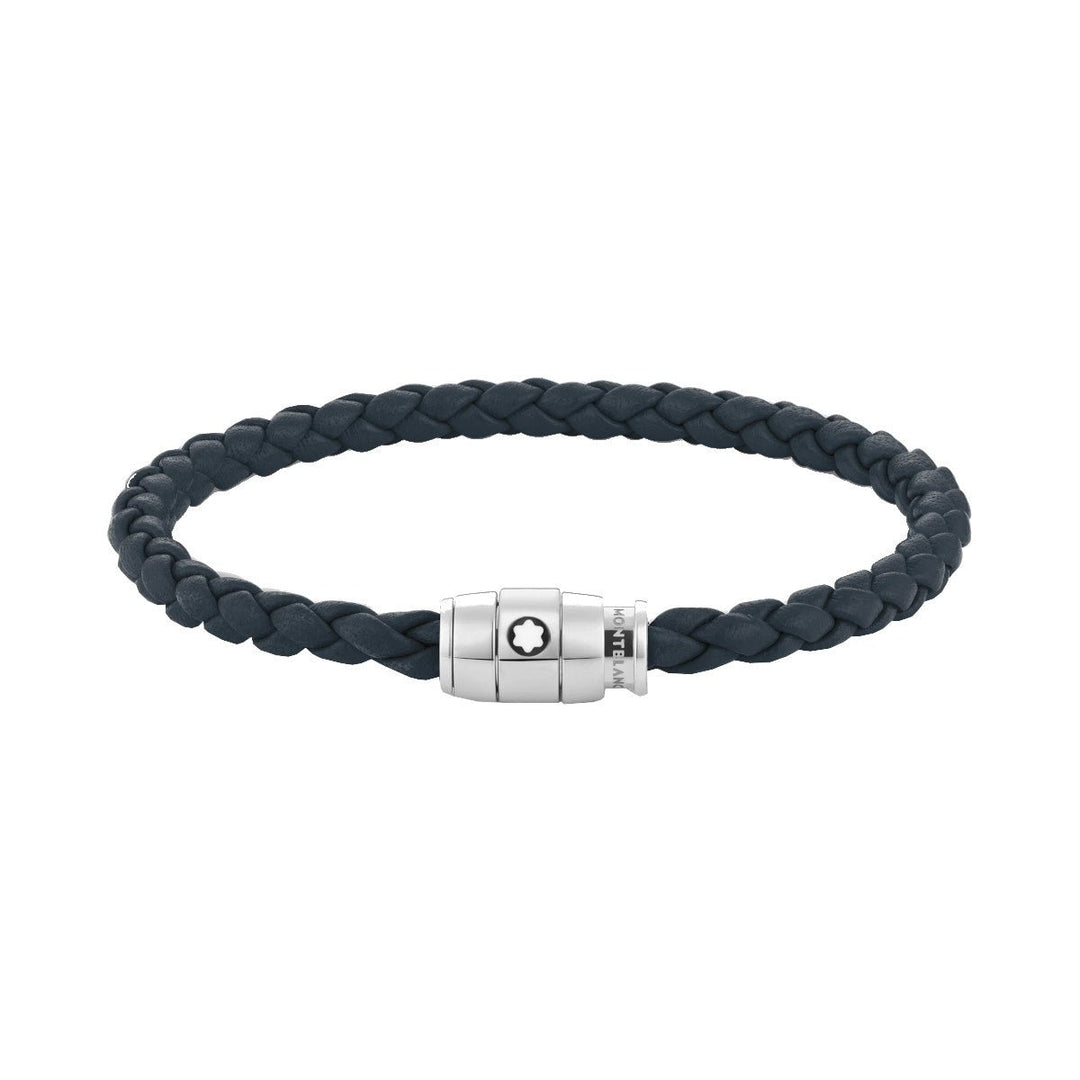 Bracelet hommeMontblancBracelet large Montblanc cuir souple bleu d’AvioS