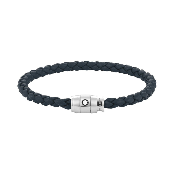 Bracelet hommeMontblancBracelet large Montblanc cuir souple bleu d’AvioS