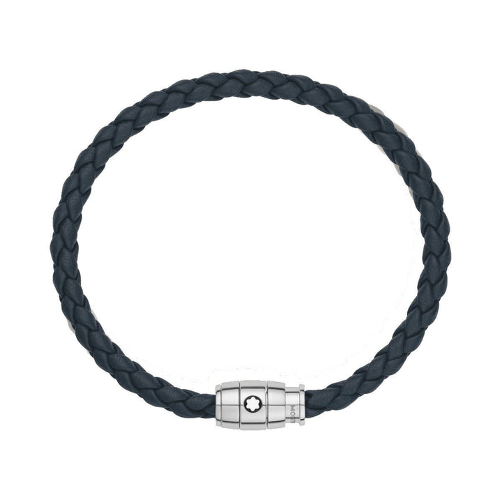 Bracelet hommeMontblancBracelet large Montblanc cuir souple bleu d’AvioS