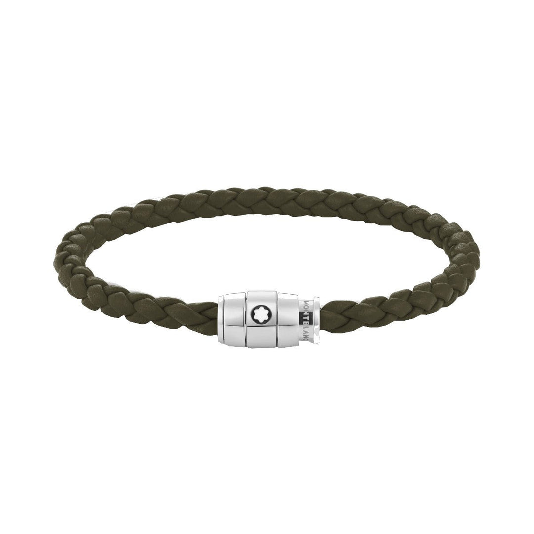 Bracelet hommeMontblancBracelet large Montblanc cuir souple kakiS