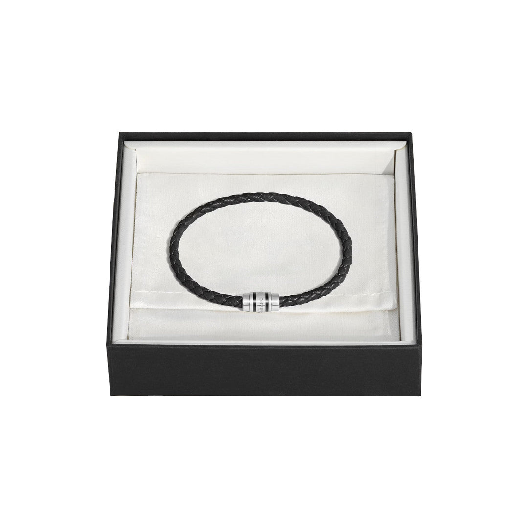 BraceletMontblancBracelet Montblanc en acier 3 anneaux Grainé NoirS
