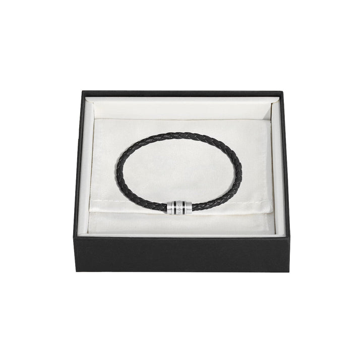 BraceletMontblancBracelet Montblanc en acier 3 anneaux Grainé NoirS