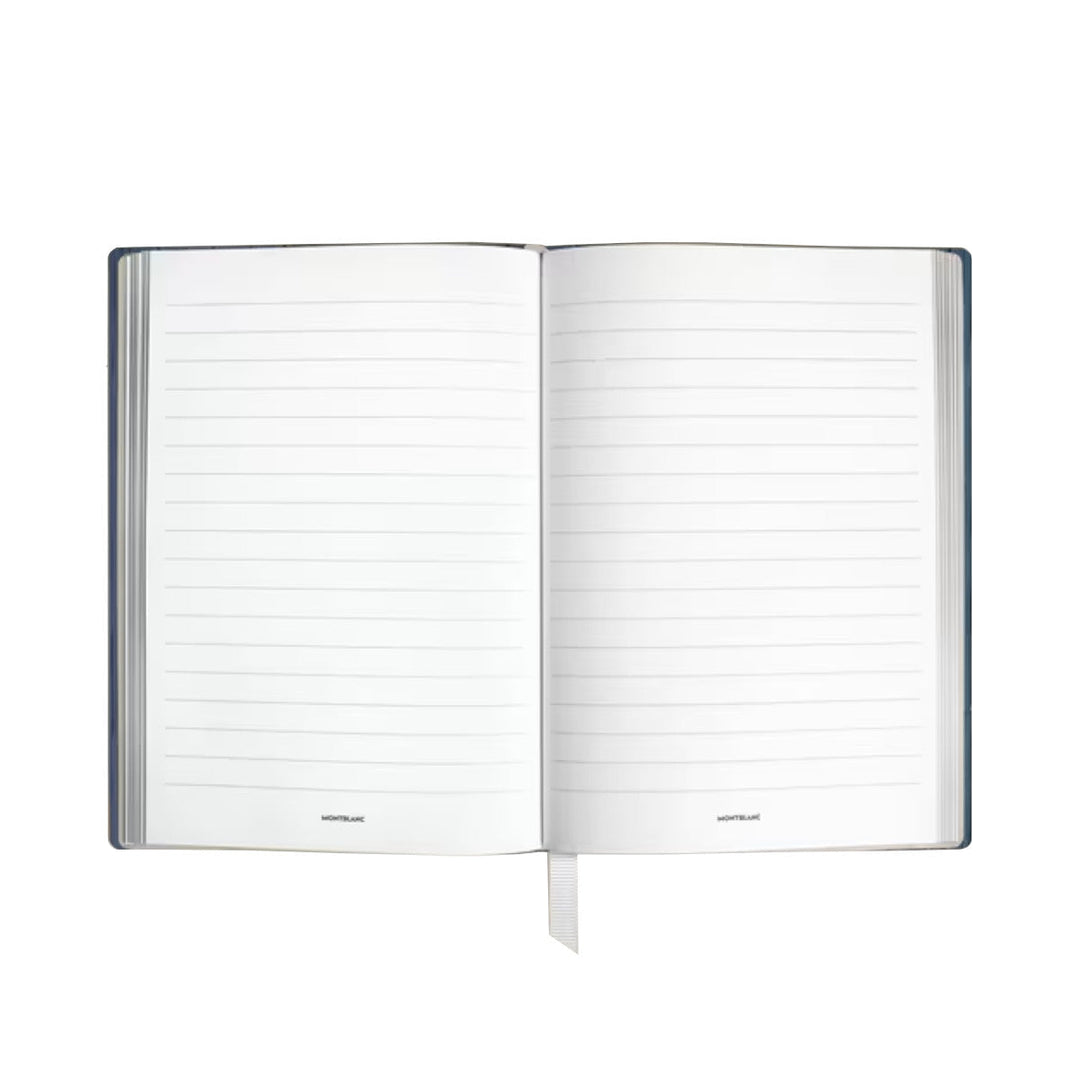 Carnet de noteMontblancCarnet Moyen Format en Cuir Corteccia Bleu, Pages Lignées