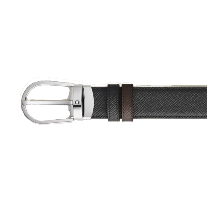 Ceinture hommeMontblancCeinture Réversible Montblanc Fer à Cheval 30 mm en Cuir Sartorial
