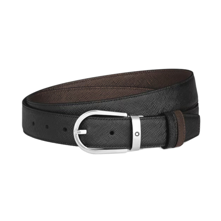 Ceinture hommeMontblancCeinture Réversible Montblanc Fer à Cheval 30 mm en Cuir Sartorial