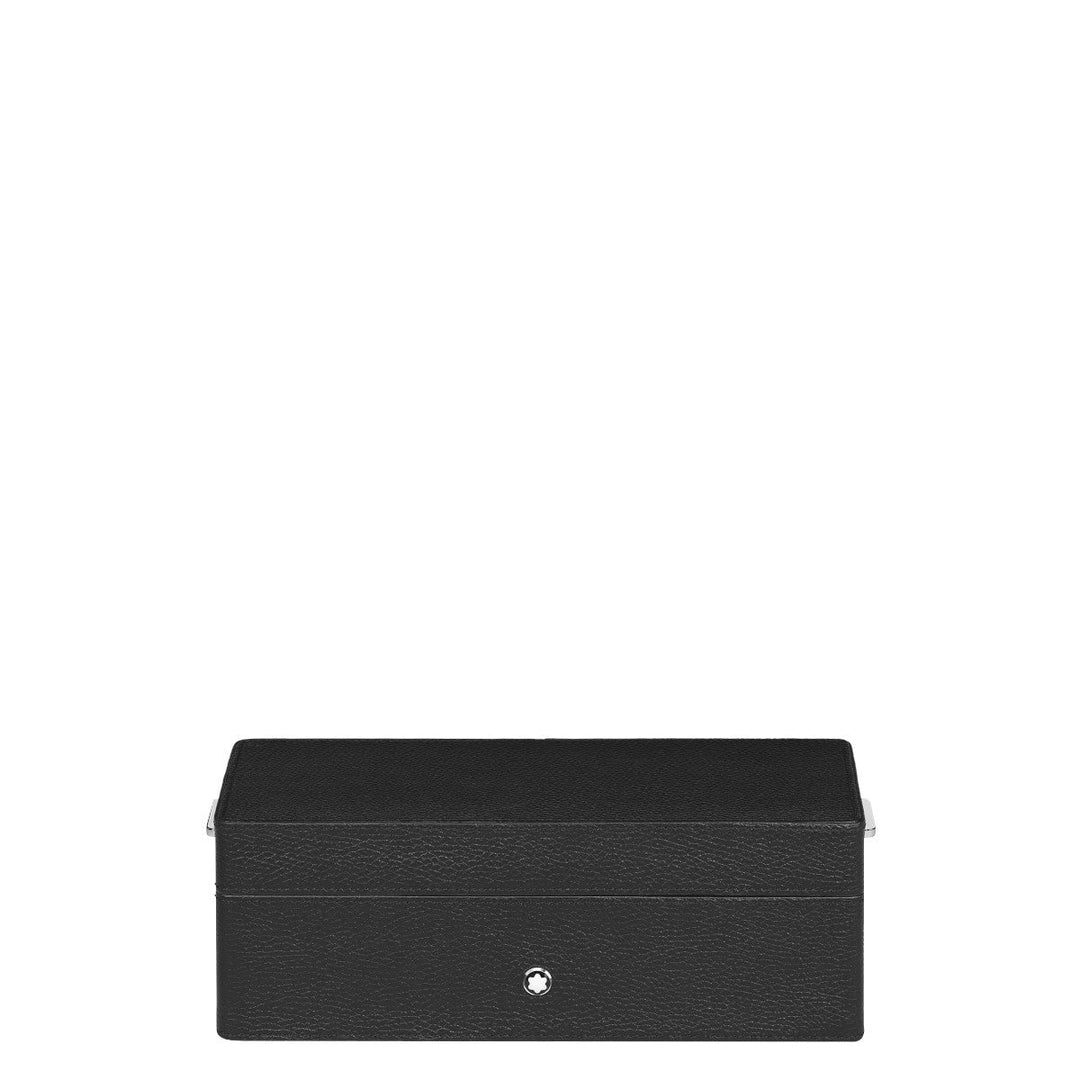 Coffret pour stylosMontblancBoîte à Stylos Montblanc en Cuir Grainé Noir