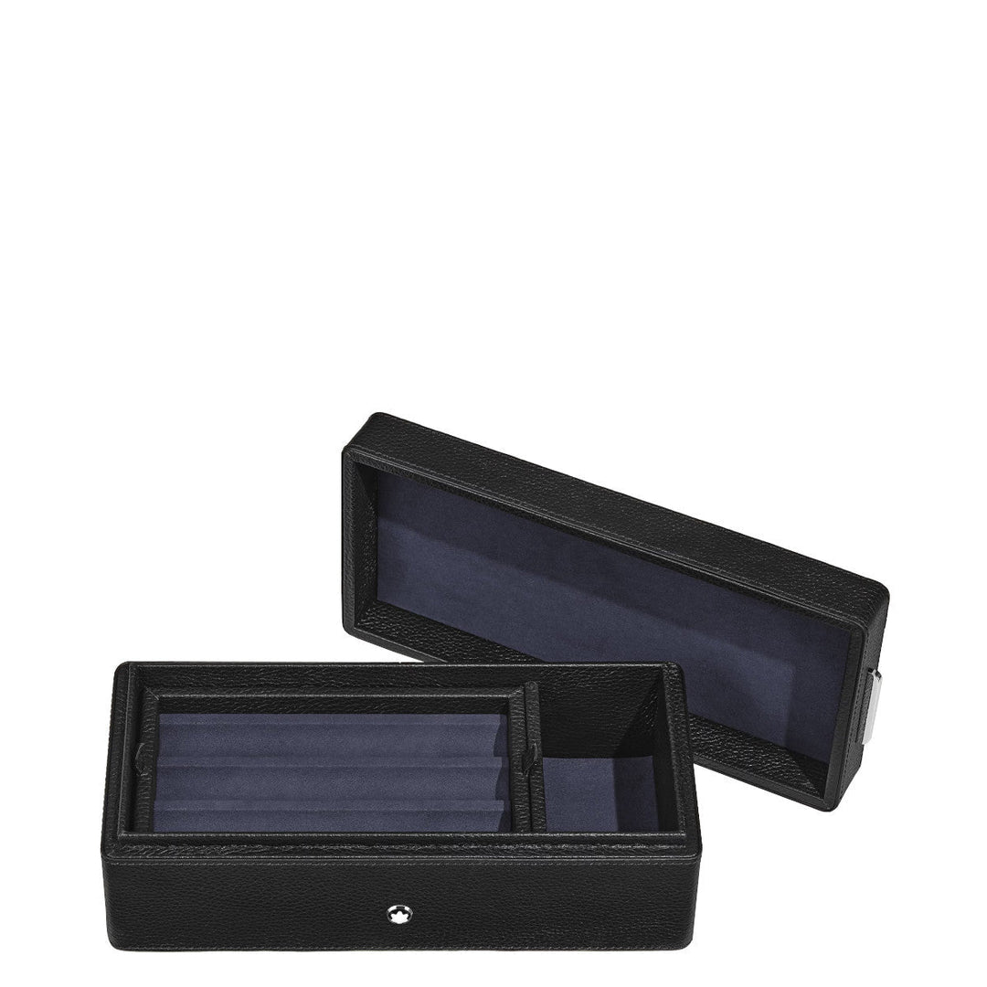 Coffret pour stylosMontblancBoîte à Stylos Montblanc en Cuir Grainé Noir