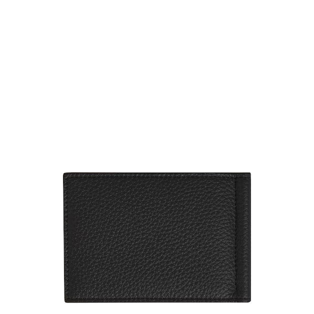 Portefeuille Montblanc 6cc avec Pince à Billets en Cuir Grainé Noir