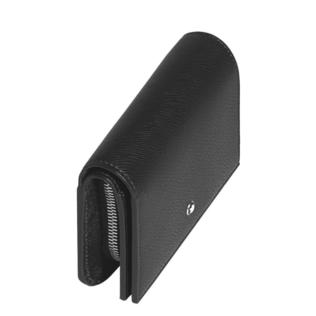 Portefeuille Compact 6cc Zippé Montblanc Sartorial Noir