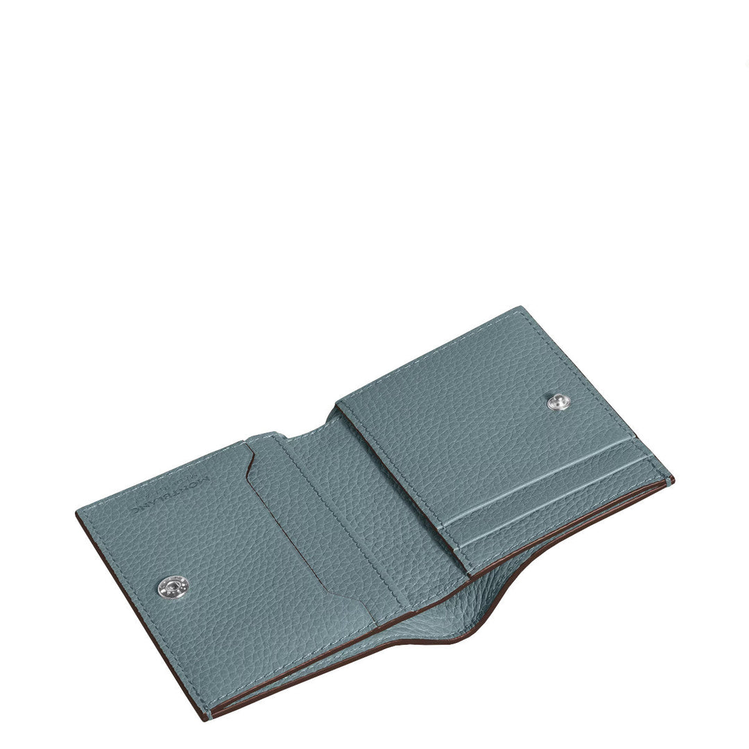 Mini Portefeuille 4cc Montblanc Grainé Bleu