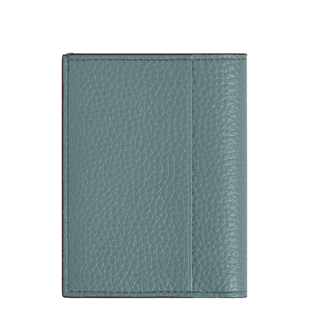 Mini Portefeuille 4cc Montblanc Grainé Bleu