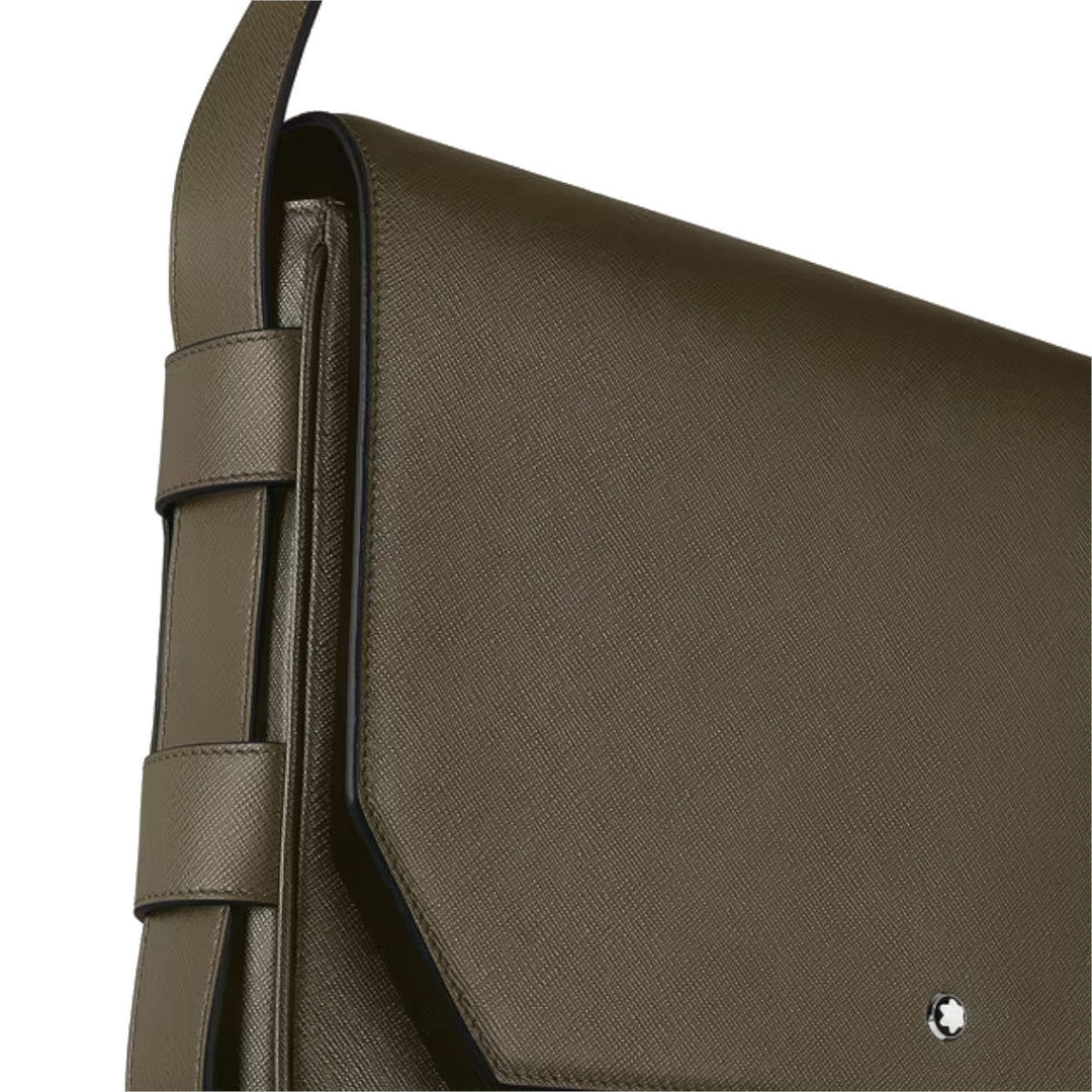Sac Messenger Montblanc en cuir Sartorial Kaki