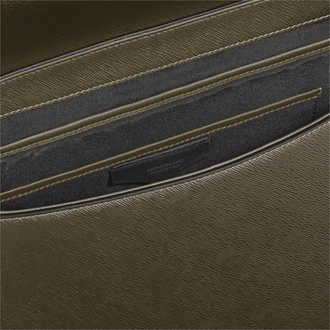 Sac Messenger Montblanc en cuir Sartorial Kaki