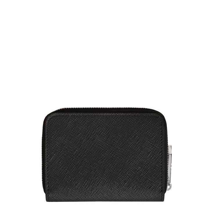 Mini Portefeuille Montblanc 2cc Zippé en Cuir Sartorial Noir