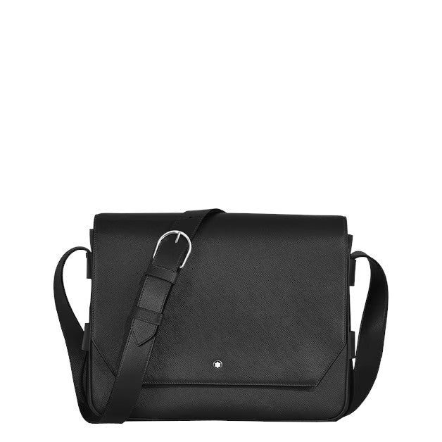 Sac Messenger Montblanc en cuir Sartorial Noir