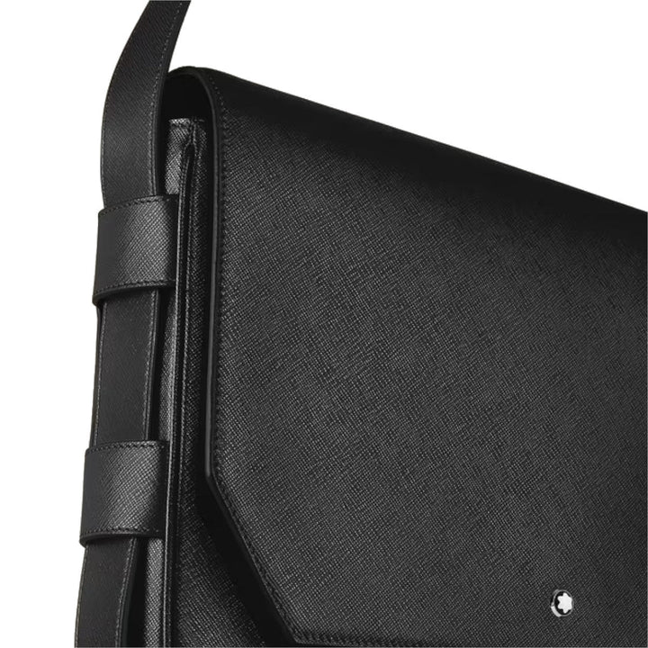 Sac Messenger Montblanc en cuir Sartorial Noir