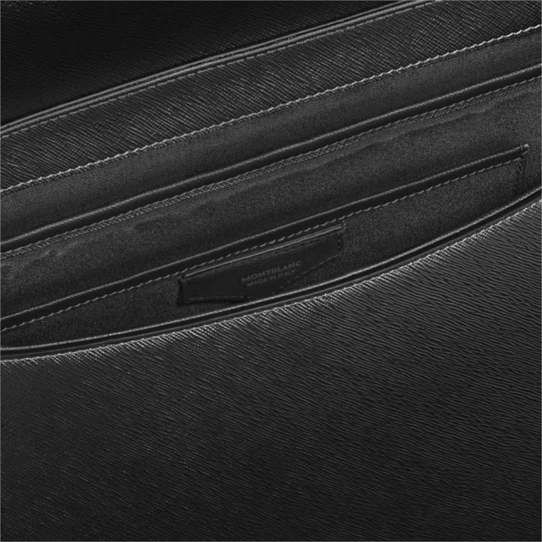 Sac Messenger Montblanc en cuir Sartorial Noir