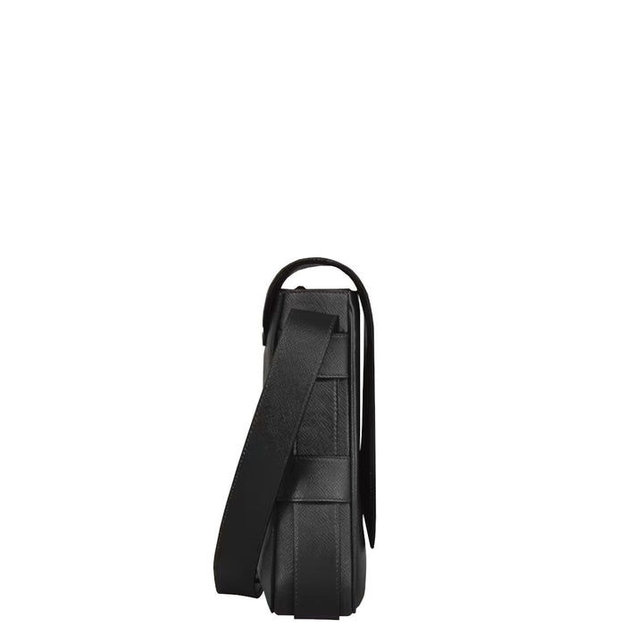 Sac Messenger Montblanc en cuir Sartorial Noir