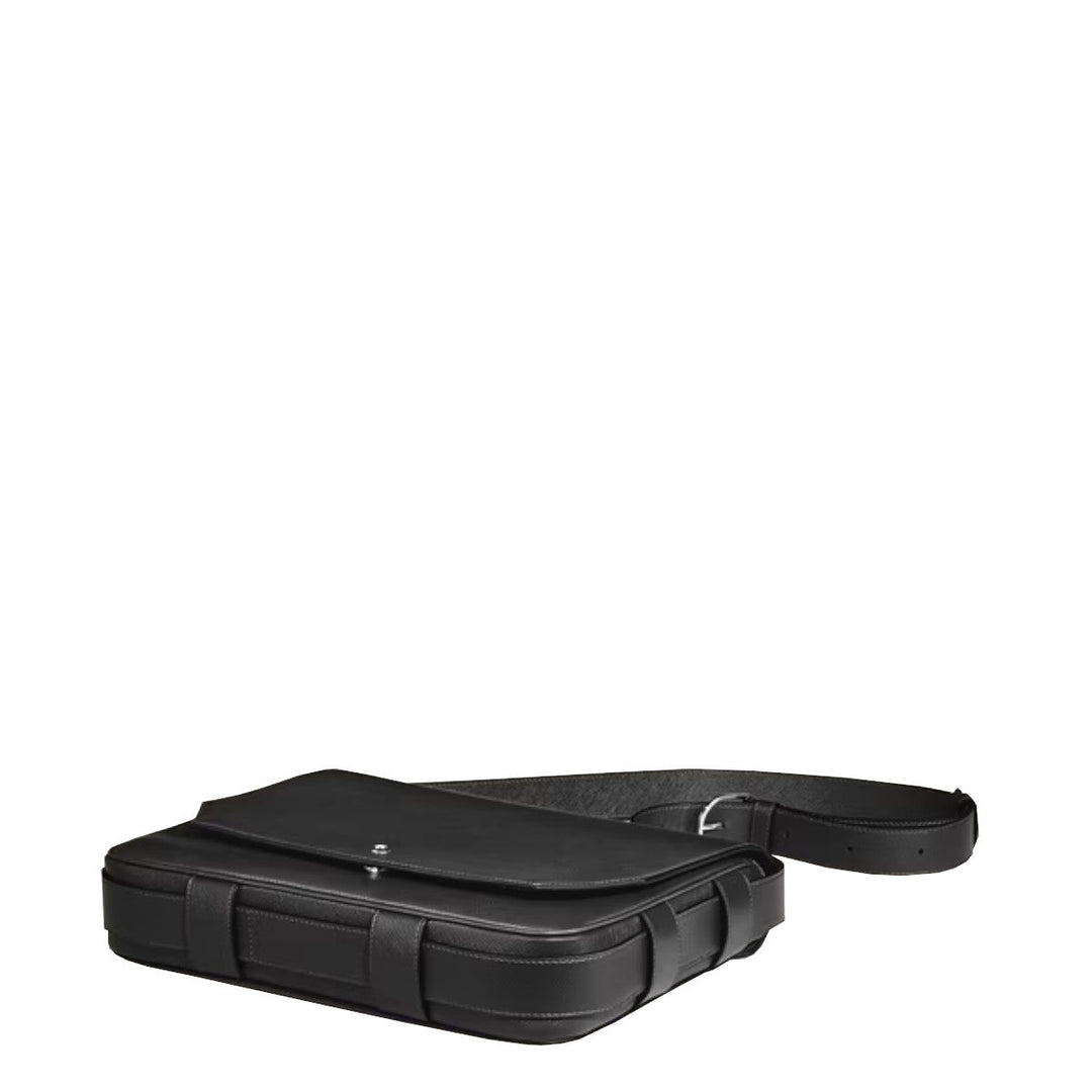 Sac Messenger Montblanc en cuir Sartorial Noir