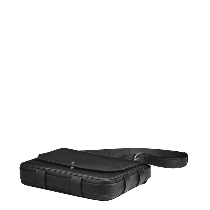 Sac Messenger Montblanc en cuir Sartorial Noir