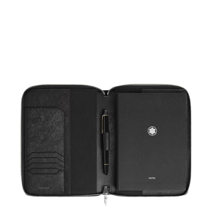 Étui pour Carnet Petit Format Zippé Montblanc Sartorial Noir
