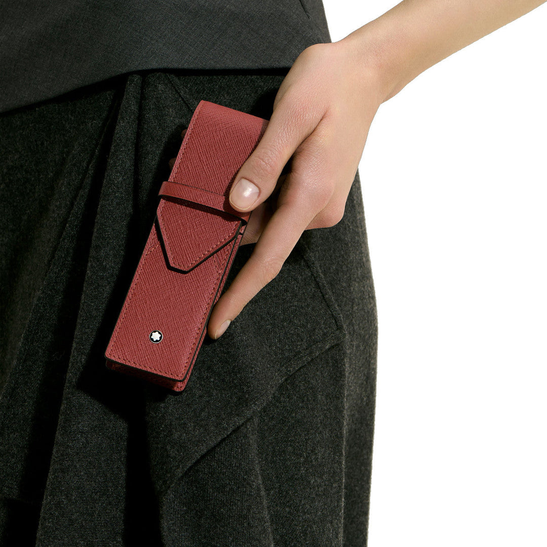 Étui pour 2 instruments d'écriture Montblanc Sartorial Rouge