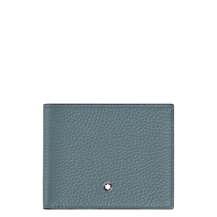 Portefeuille 6cc Montblanc Grainé Bleu