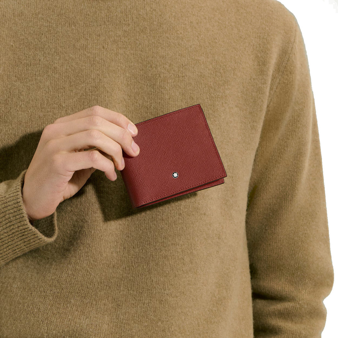 Portefeuille 6cc Montblanc Sartorial Rouge
