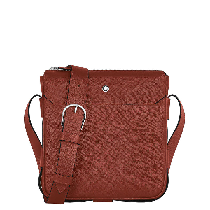 Sac Messenger vertical en cuir Montblanc Sartorial Rouge