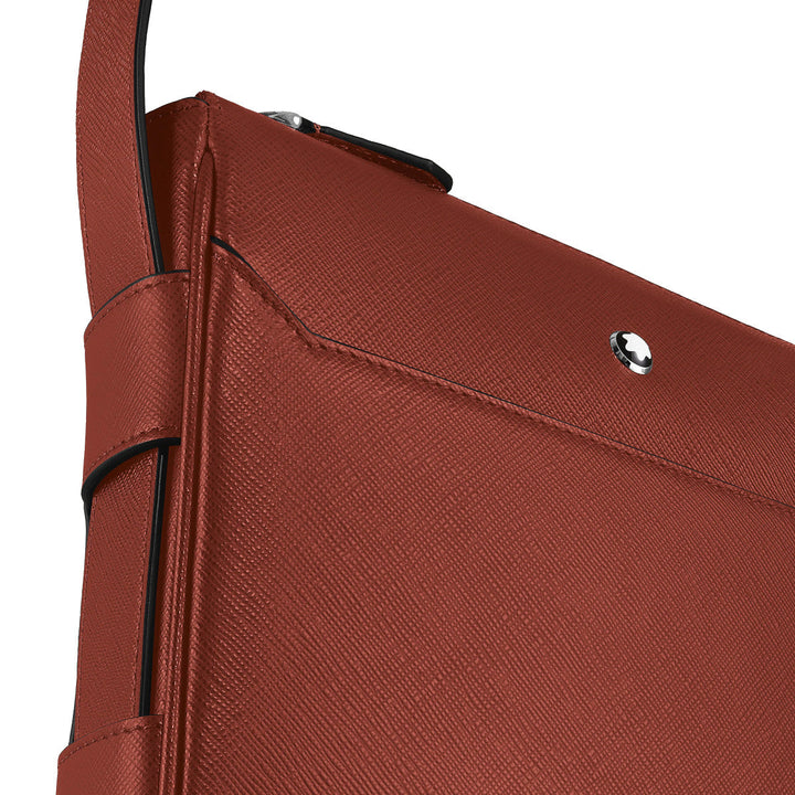 Sac Messenger vertical en cuir Montblanc Sartorial Rouge