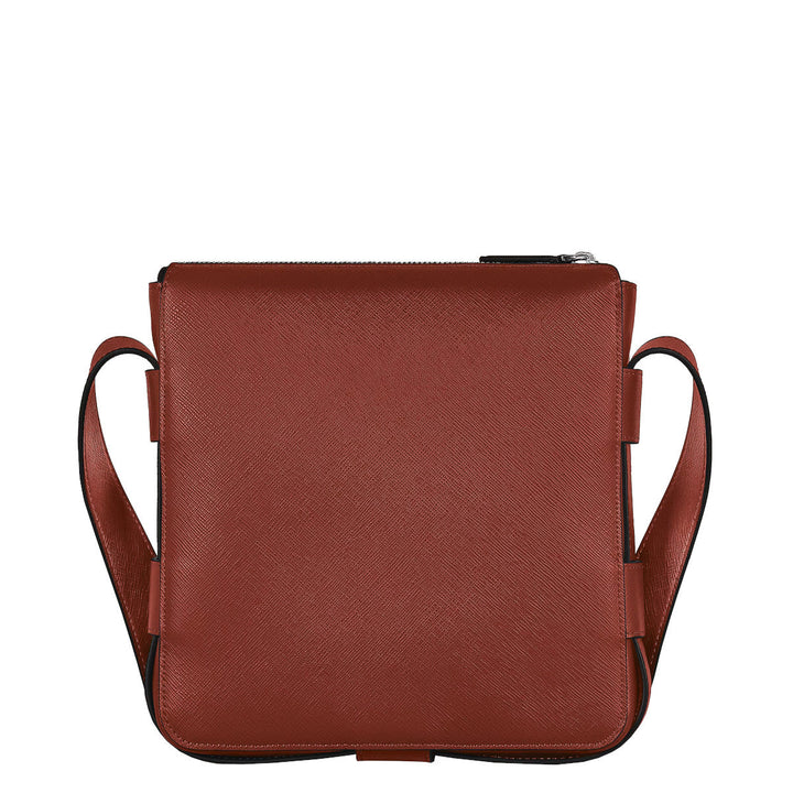 Sac Messenger vertical en cuir Montblanc Sartorial Rouge