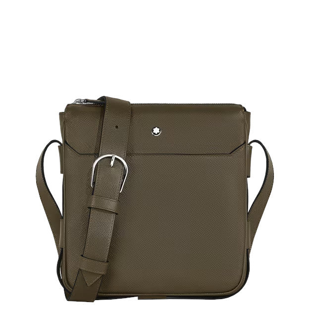 Sac bandoulière vertical en cuir Montblanc Sartorial Kaki