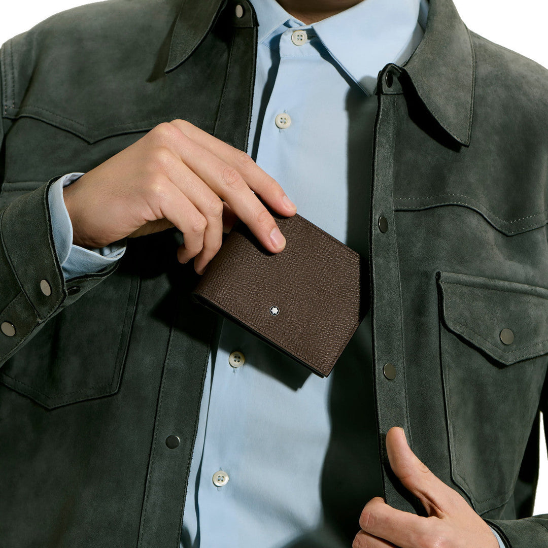 Portefeuille 6cc Montblanc Sartorial Ébène