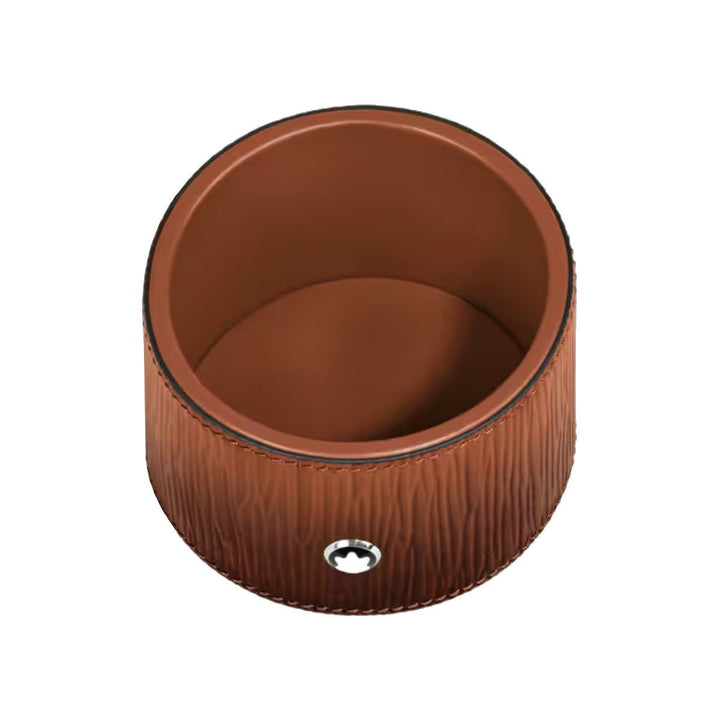 MontblancPlateau de Bureau Rond Moyen Format en Cuir Corteccia Sfumato