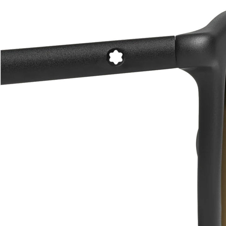 Lunettes de soleil carrées à monture en acétate noire