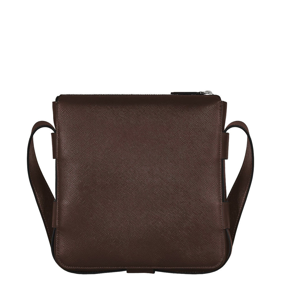 Sacoche à bandoulièreMontblancSac Messenger vertical en cuir Montblanc Sartorial Ébène