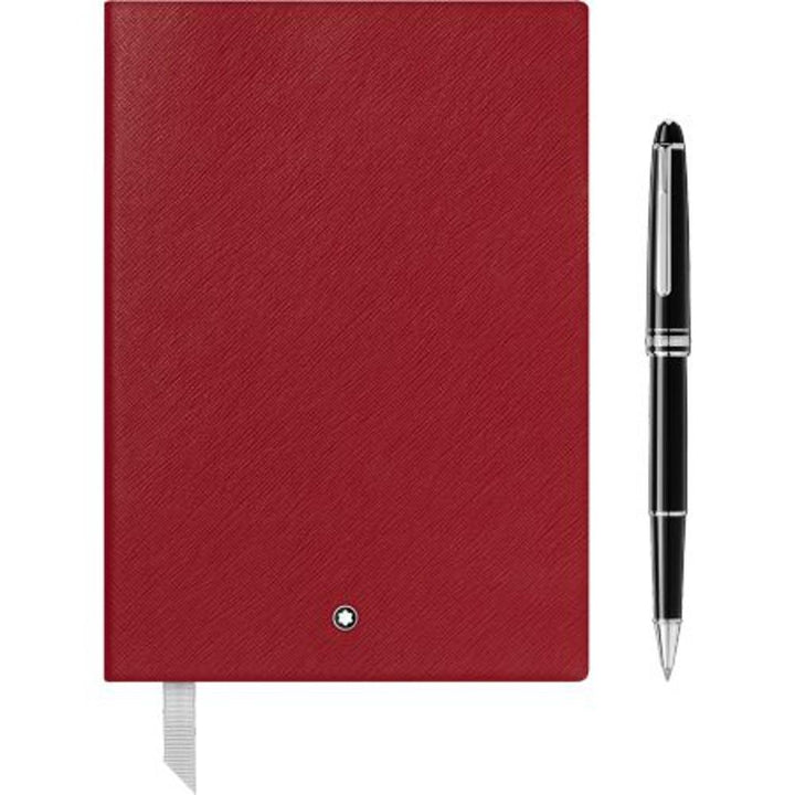 Coffret Avec Rollerball Meisterstück Platine Classique Et Carnet #146 Rouge - Boutique-Officielle-Montblanc-Cannes