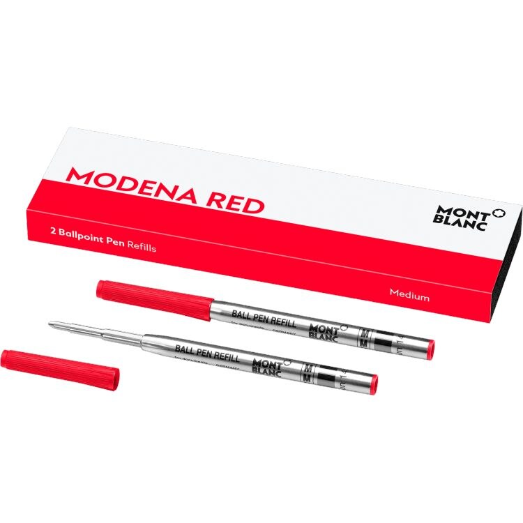 2 ballpoint pen refills (M), Modena Red
