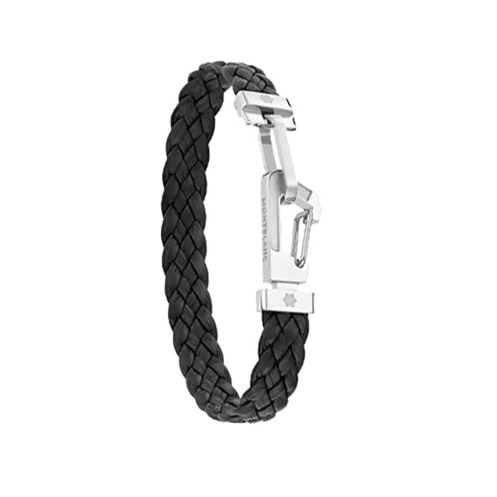 Black leather wrap bracelet
