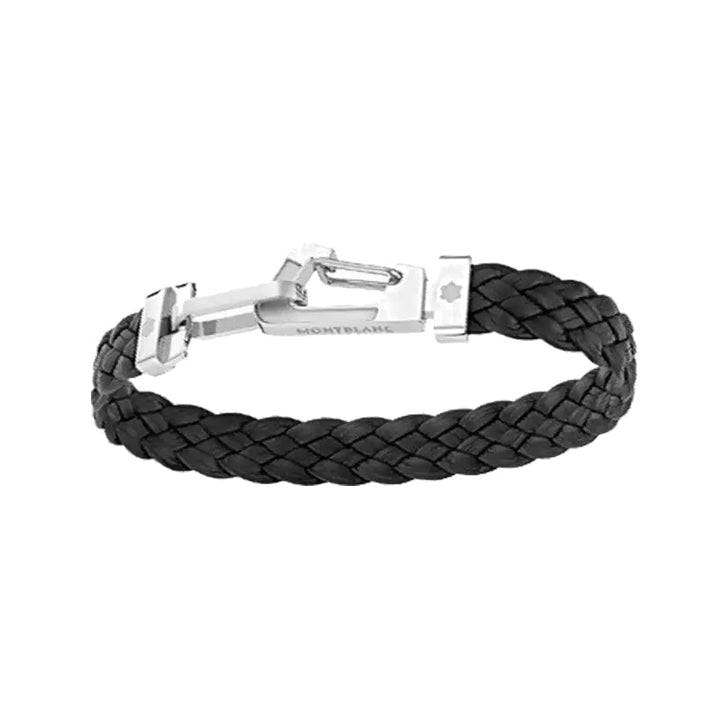 Black leather wrap bracelet