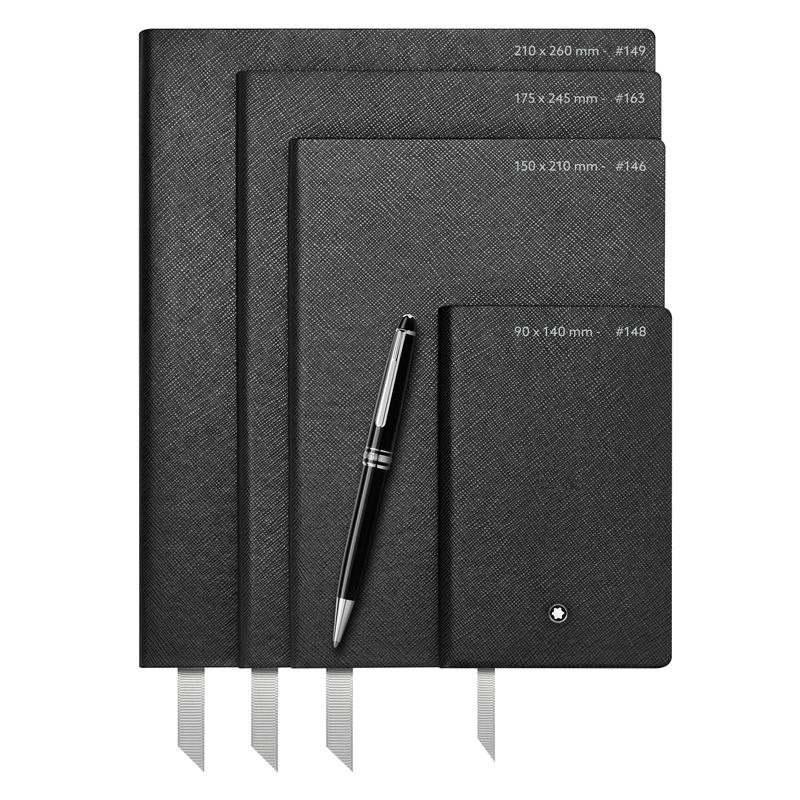Drawing notebook #149 Black Montblanc Fine Stationery, Lined