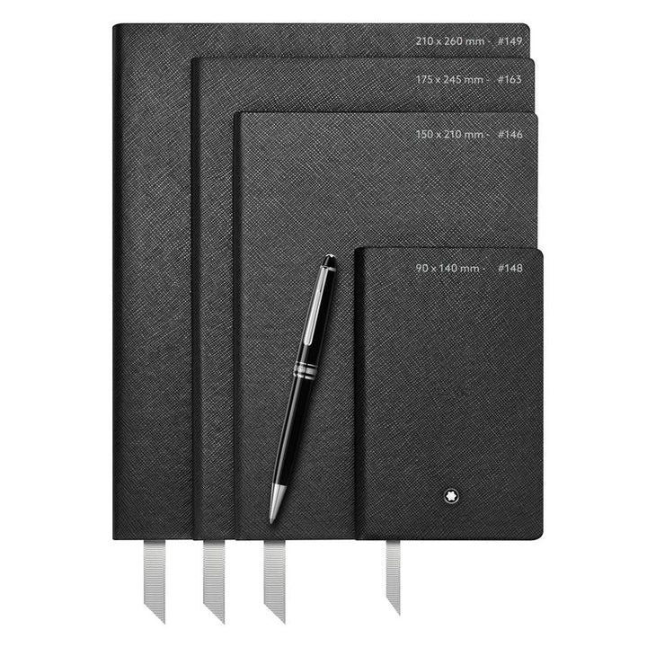 Drawing notebook #149 Black Montblanc Fine Stationery, Lined