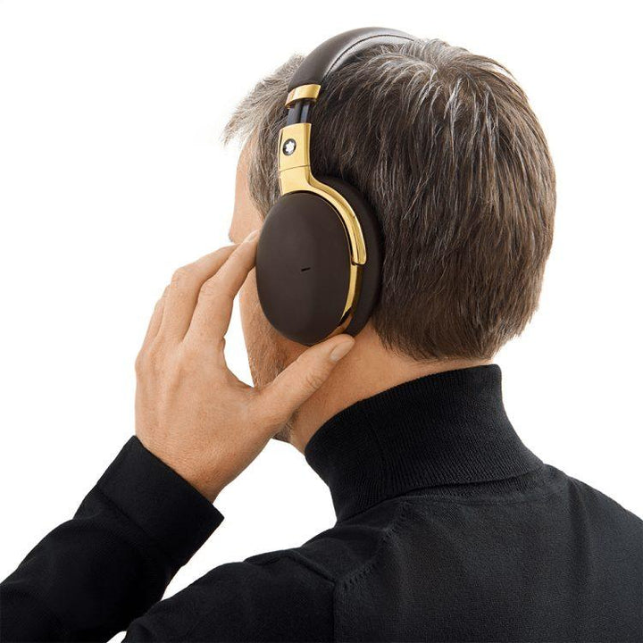 Casque de voyage connecté Montblanc MB 01 marron - Boutique-Officielle-Montblanc-Cannes