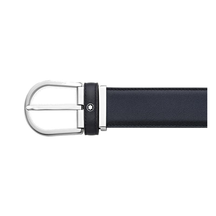 35 mm in pelle blu -cinga di anello leather