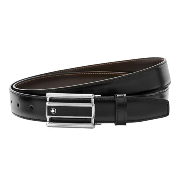 Reversible black / brown business belt cut-to-size