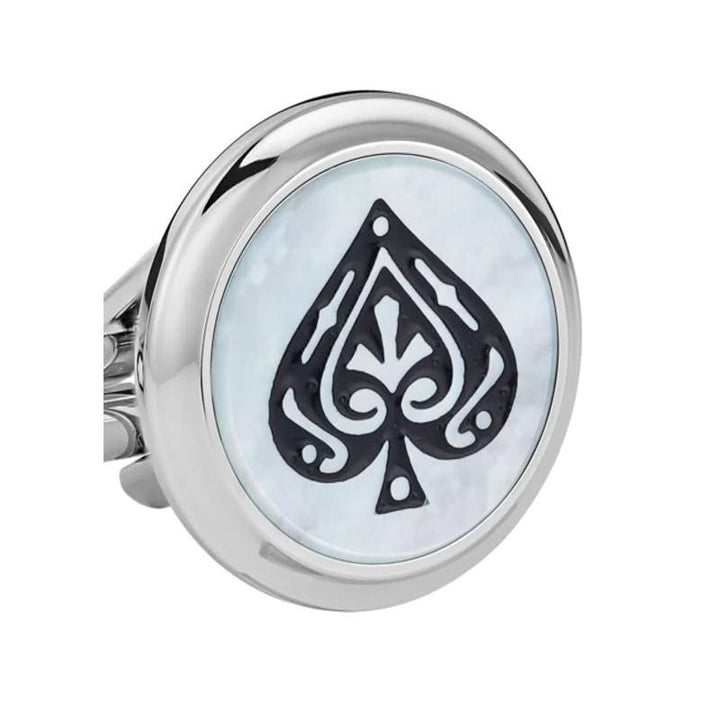 Meistestück cufflinks Tribute to the novel Le Tour du Monde in 80 days, Pique and heart